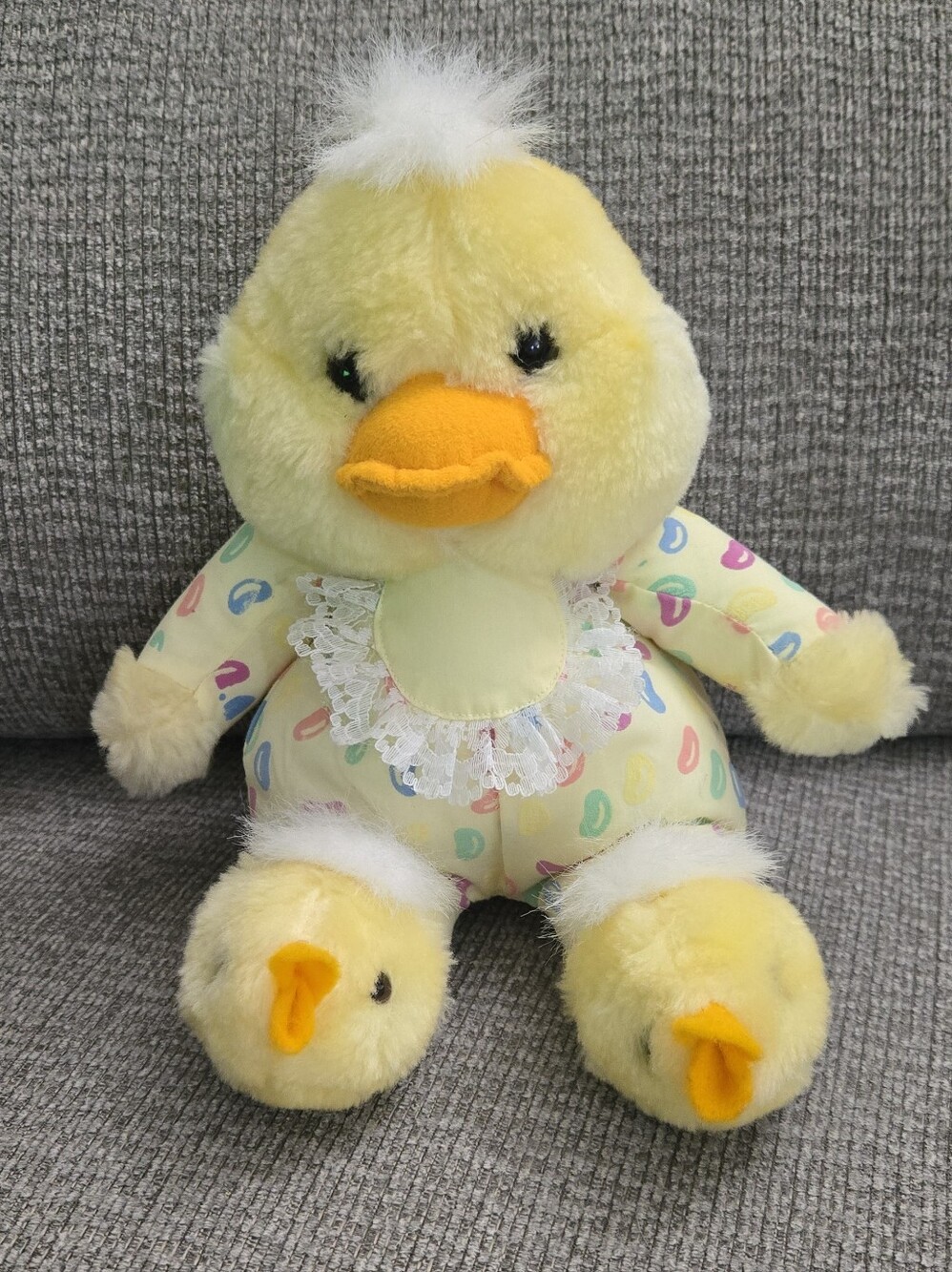 11" Yellow Chick Jellybean Fabric Body Chick Slippers Plush